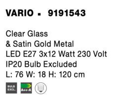 Полилей Nova Luce VARIO 9191543 златист детайл 4