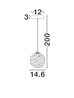 Пендел Nova Luce BLAZIK 9214161 златист детайл 6