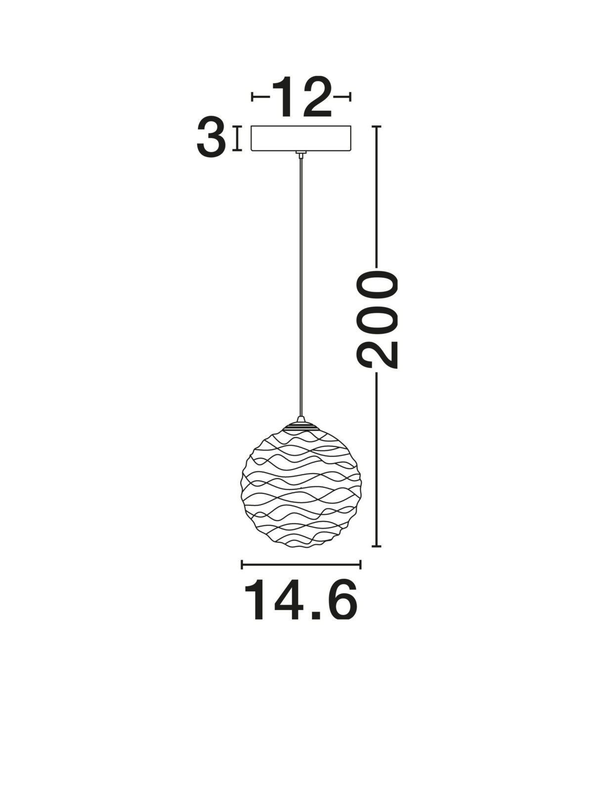 Пендел Nova Luce BLAZIK 9214161 златист детайл 6