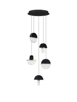 Полилей Nova Luce DORIN 9214175 черен в интериор
