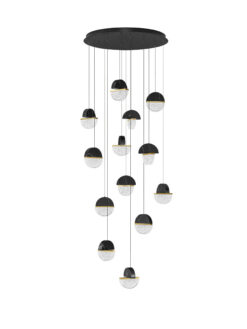 Полилей Nova Luce DORIN 9214178 черен в интериор