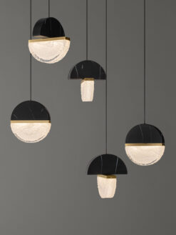 Полилей Nova Luce DORIN 9214180 черен детайл 5