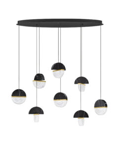 Полилей Nova Luce DORIN 9214181 черен в интериор