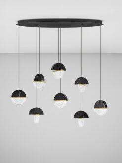 Полилей Nova Luce DORIN 9214181 черен детайл 2