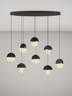 Полилей Nova Luce DORIN 9214181 черен детайл 3