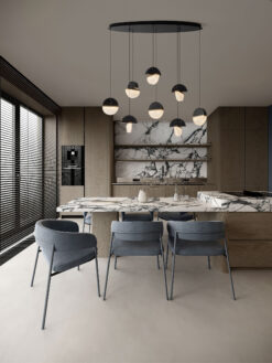 Полилей Nova Luce DORIN 9214181 черен детайл 5