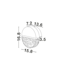 Аплик Nova Luce DORIN 9214183 черен детайл 6