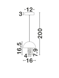 Пендел Nova Luce DORIN 9214184 черен детайл 6