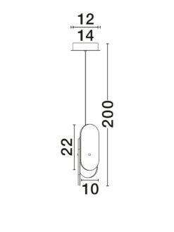 Пендел Nova Luce LUCIEN 9214199 златист детайл 6