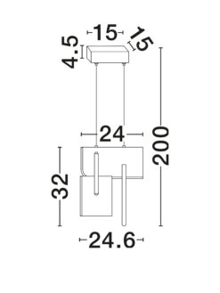 Полилей Nova Luce TOTEM 9214210 антрацитен детайл 7
