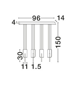 Полилей Nova Luce TOTEM 9214218 антрацитен детайл 6