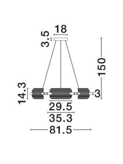 Полилей Nova Luce EMERY 9214232 черен детайл 6