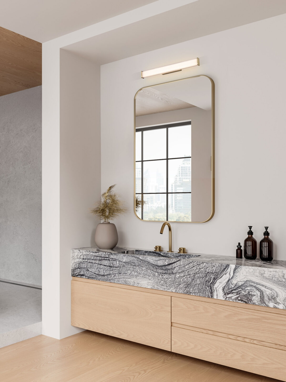 Аплик за баня Nova Luce MISTY 9215809 златист