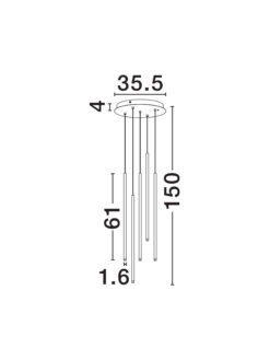 Полилей Nova Luce STILVI 9232152 черен детайл 6