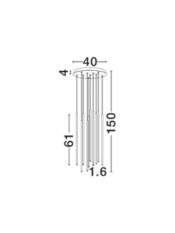 Полилей Nova Luce STILVI 9232153 черен детайл 6