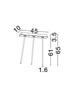 Полилей Nova Luce STILVI 9232154 черен детайл 5