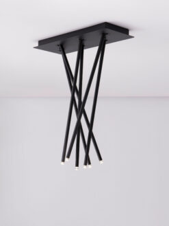 Полилей Nova Luce STILVI 9232155 черен детайл 4