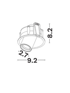Луна за вграждане Nova Luce CORTIS 9232201 бял детайл 3