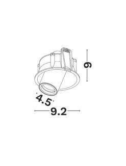 Луна за вграждане Nova Luce PULSE 9232207 черен детайл 2