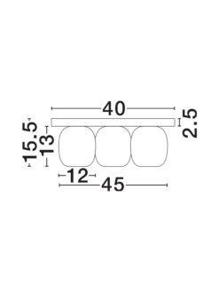 Плафониера Nova Luce MARLIN 9236228 черен детайл 6