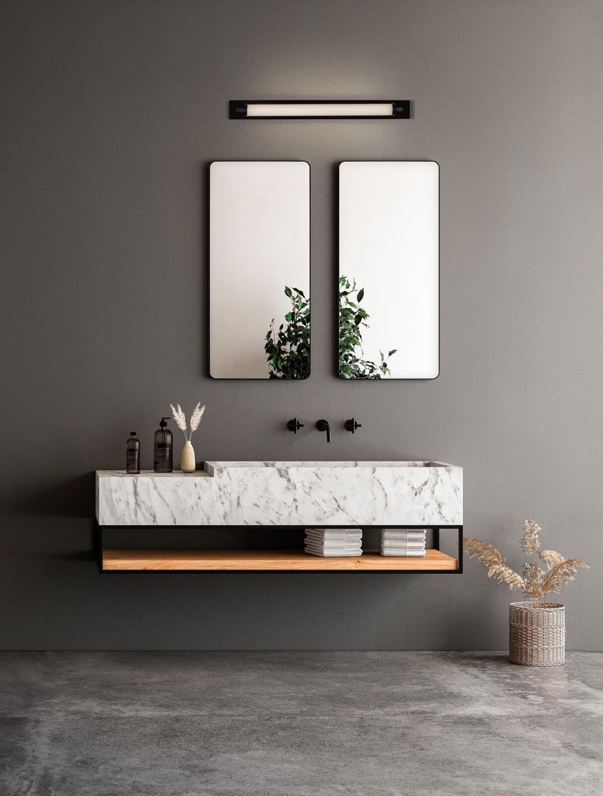 Аплик за баня Nova Luce FASKO 9236298 черен