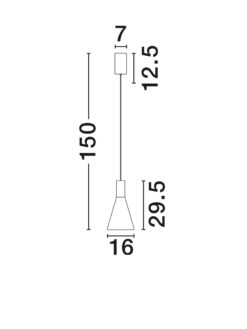Пендел Nova Luce VOI 9236305 черен детайл 4