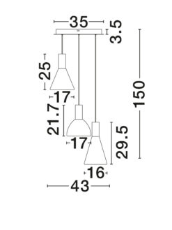Полилей Nova Luce VOI 9236306 черен детайл 5