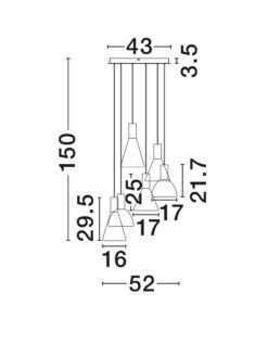 Полилей Nova Luce VOI 9236308 черен детайл 6