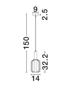 Пендел Nova Luce MAHO 9236313 златен детайл 5