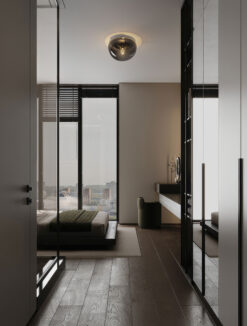 Плафониера Nova Luce EBONY 9236501 сив