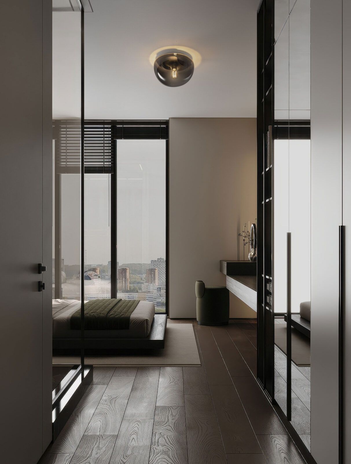 Плафониера Nova Luce EBONY 9236501 сив