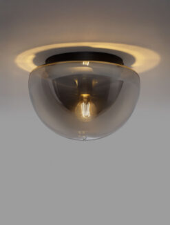Плафониера Nova Luce EBONY 9236501 сив детайл 3