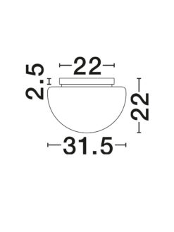 Плафониера Nova Luce EBONY 9236501 сив детайл 5