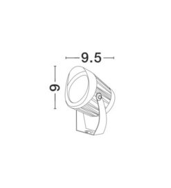 Прожектор Nova Luce NORTH 9240677 черен на фасада