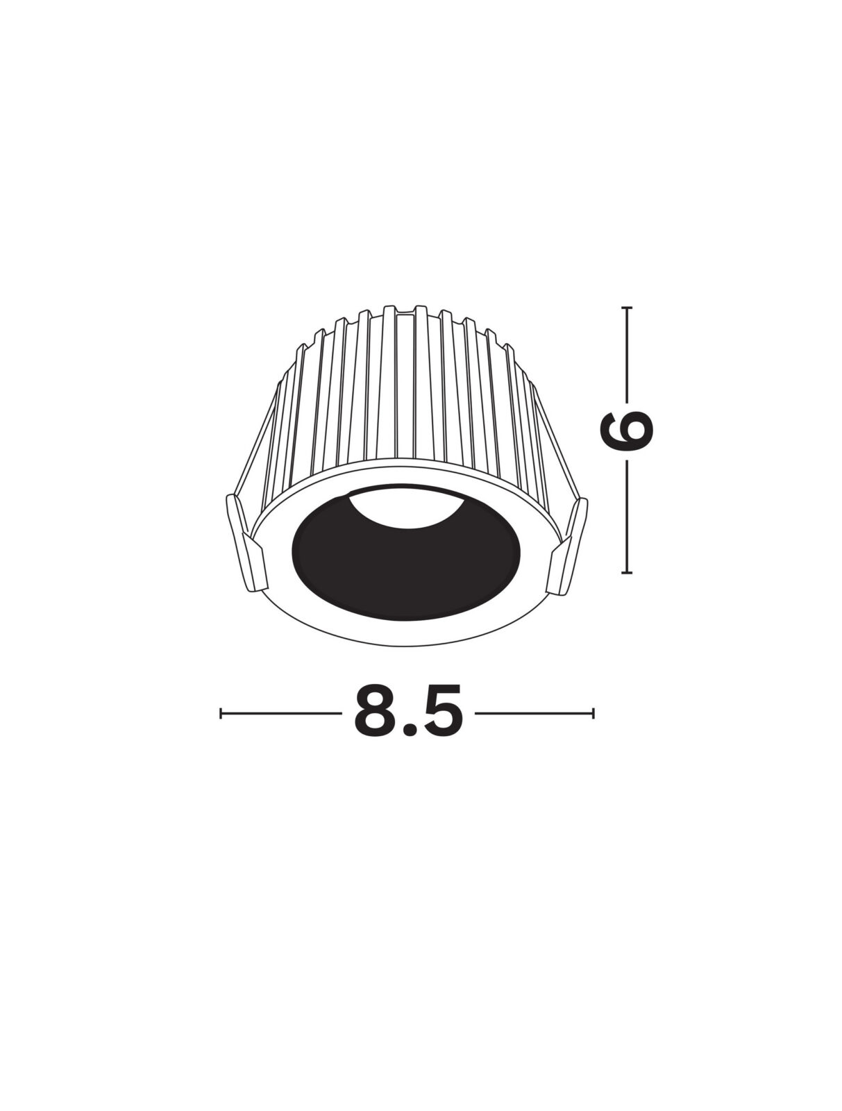 Луна за вграждане Nova Luce HELIO 9248072 черен детайл 3