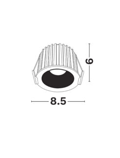 Луна за вграждане Nova Luce HELIO 9248074 бял детайл 3