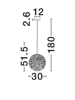 Пендел Nova Luce MIRANO 9260211 златист детайл 5