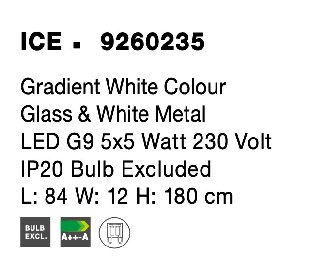 Полилей Nova Luce ICE 9260235 бял детайл 7