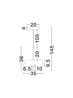 Полилей Nova Luce VELIO 9268049 черен детайл 6