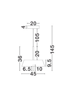Полилей Nova Luce VELIO 9268050 черен детайл 7