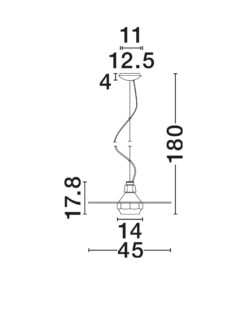 Полилей Nova Luce LORA 9333203 черен детайл 7