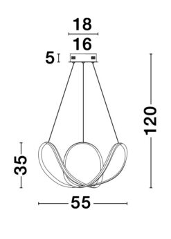 Полилей Nova Luce APUS 9348053 черен детайл 4