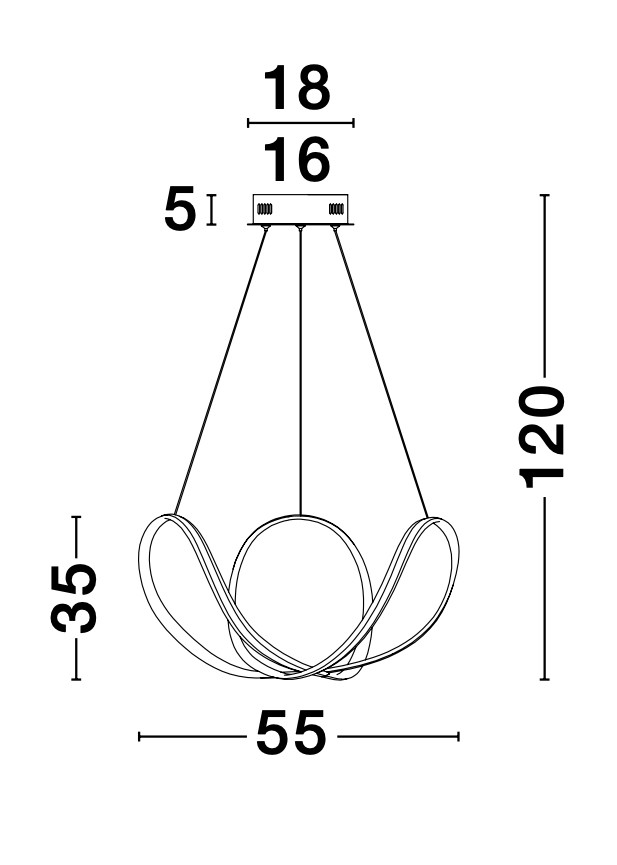 Полилей Nova Luce APUS 9348053 черен детайл 4