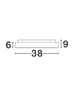 Плафониера Nova Luce RANDO THIN 9353834 сребърен детайл 5