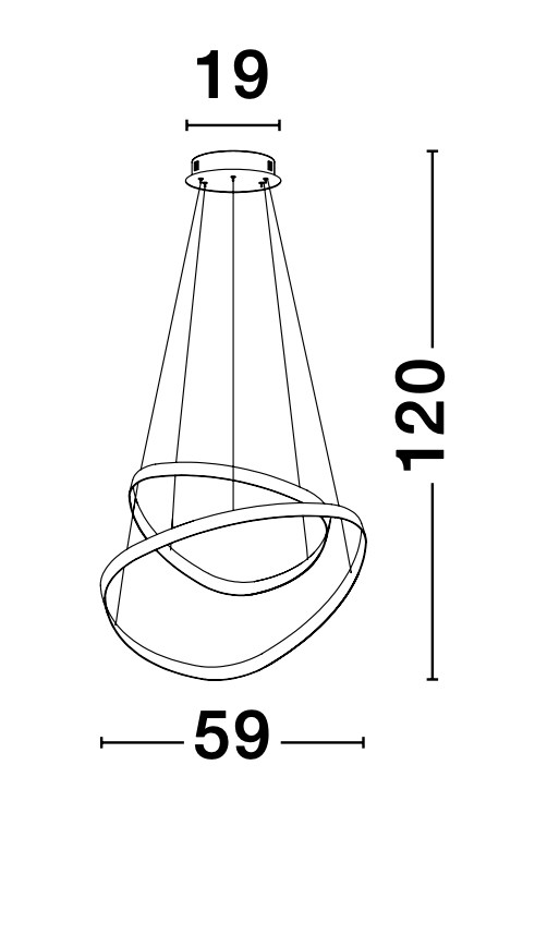 Полилей Nova Luce ARIES 9357063 черен детайл 7