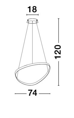 Полилей Nova Luce ARIES 9357064 черен детайл 4