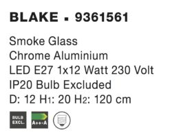 Пендел Nova Luce BLAKE 9361561 хром детайл 3