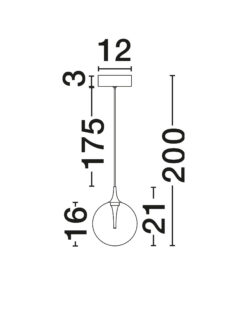 Пендел Nova Luce ORENDA 9416957 черен детайл 5
