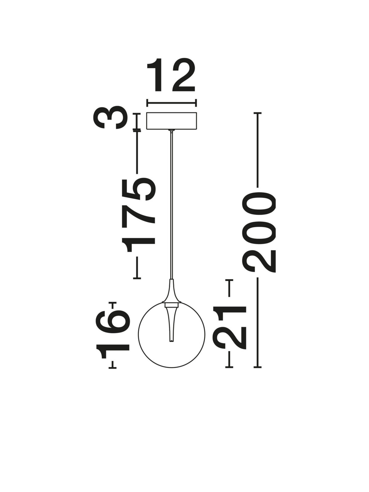 Пендел Nova Luce ORENDA 9416958 черен детайл 5