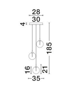 Пендел Nova Luce ORENDA 9416960 черен детайл 5